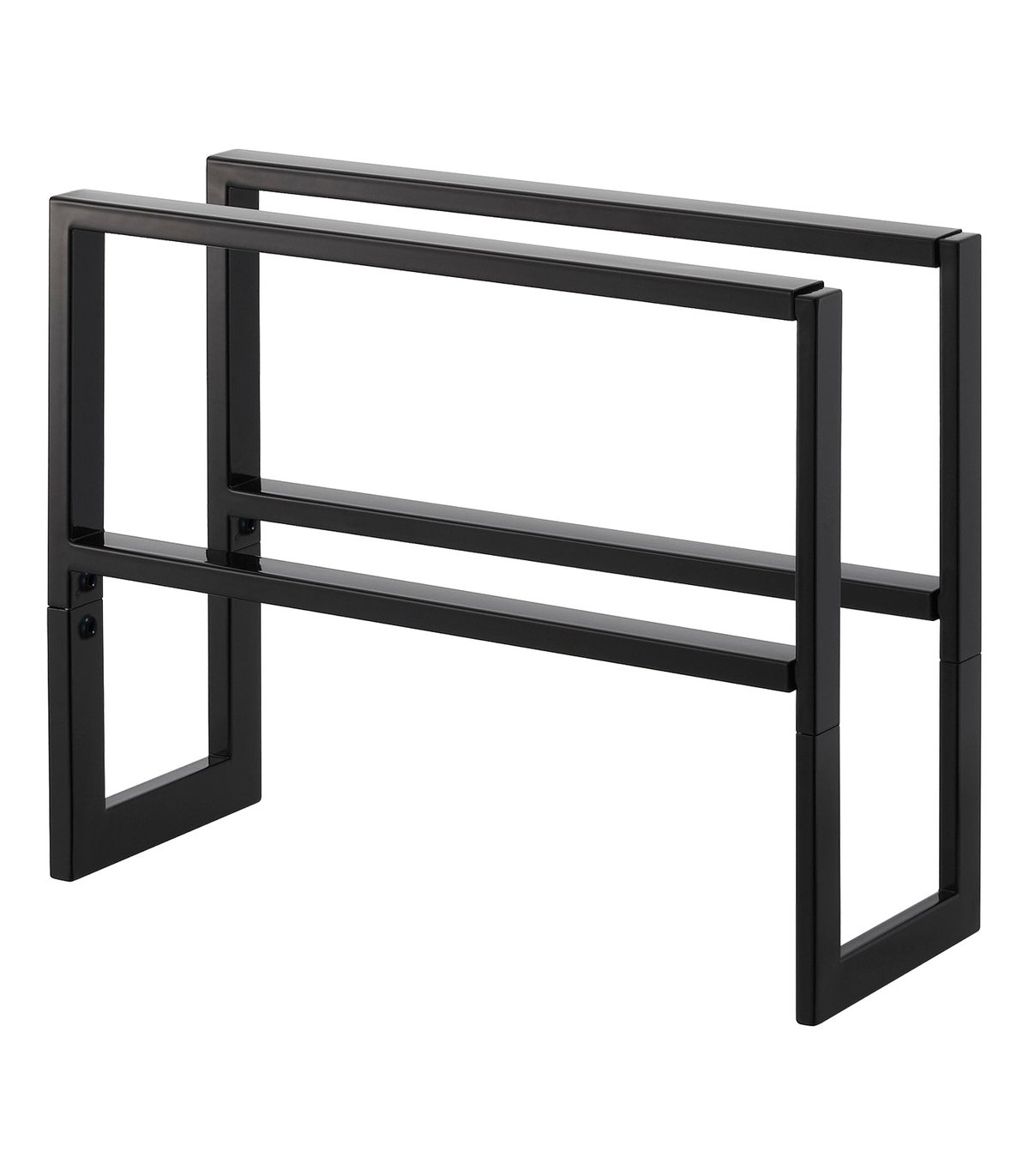 Yamazaki Home Black Expandable Shoe Rack Two Sizes Steel