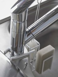 Faucet-Hanging Sponge & Brush Holder - Steel