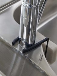 Faucet-Hanging Sponge Holder - Two Sizes - Steel - Black