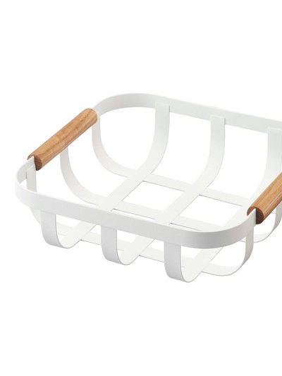 Yamazaki Home Fruit Basket - Steel And Wood product