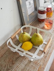 Fruit Basket - Steel And Wood