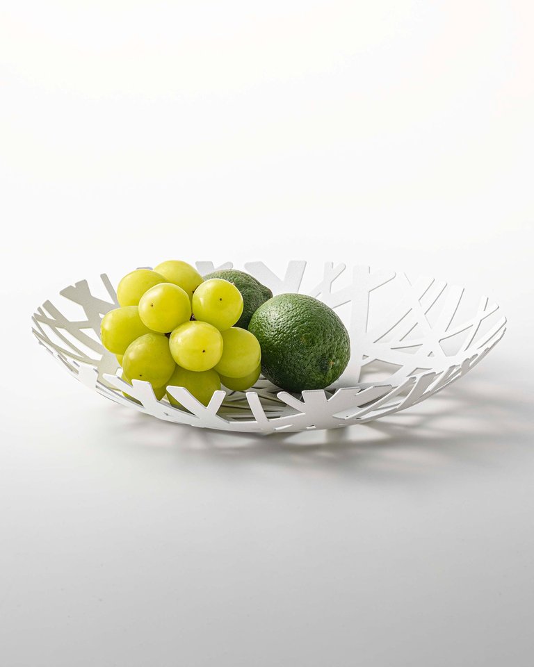 Fruit Bowl - Steel - White