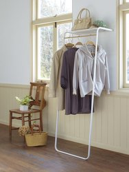 Leaning Coat Rack With Shelf, 63" H - Steel