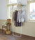 Leaning Coat Rack With Shelf, 63" H - Steel - White