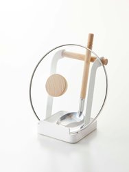 Lid & Ladle Stand - Steel And Wood