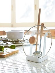 Lid & Ladle Stand - Steel And Wood