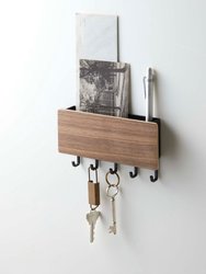 Magnetic Key Rack - Steel + Wood