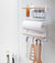 Magnetic Kitchen Organizer - Steel + Wood - White