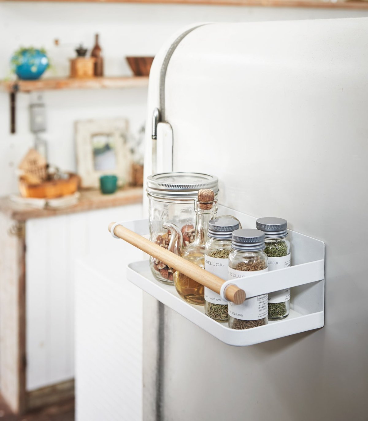 Magnetic Kitchen Organizer - Steel + Wood - Yamazaki Home