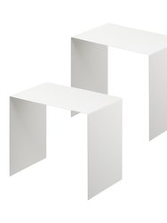 Riser Set Of 2 - Steel - White