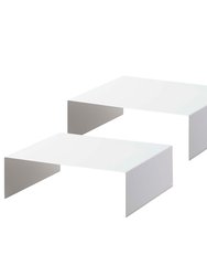 Riser Shelf Set Of 2 - Steel - White