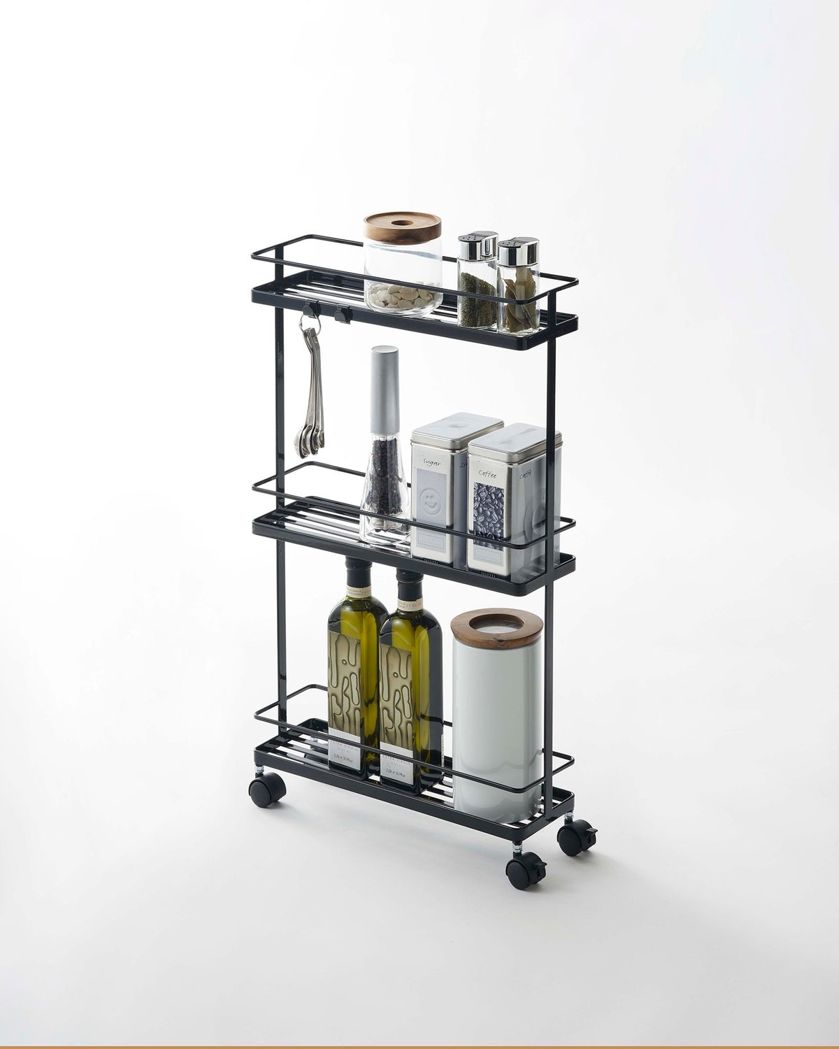 Yamazaki Home Black Rolling Cart 26