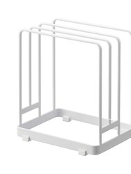 Round Cutting Board Stand - Steel - White