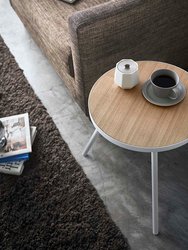 Side Table (20" H) - Steel + Wood