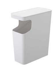 Side Table Trash Can - White