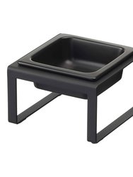 Single Pet Food Bowl - Two Styles - Steel + Ceramic - Black