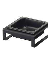 Single Pet Food Bowl - Two Styles - Steel + Ceramic - Black