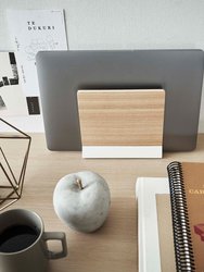 Slim Laptop Stand - Steel + Wood
