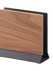 Slim Laptop Stand - Steel + Wood - Walnut