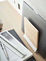 Slim Laptop Stand - Steel + Wood