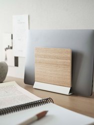 Slim Laptop Stand - Steel + Wood - Ash