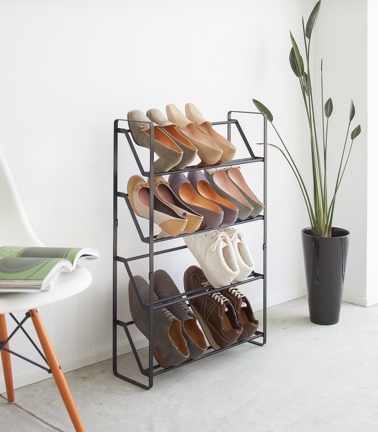 Slim Shoe Rack (31" H) - Steel - Black