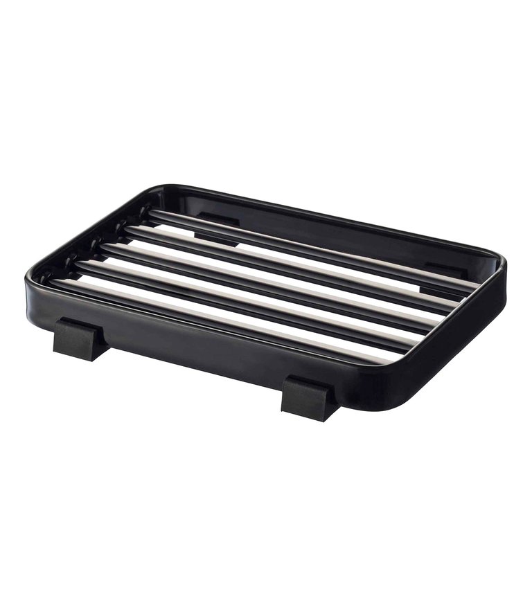 Slotted Soap Tray - Steel - Black