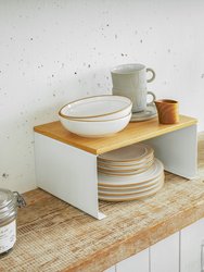 Stackable Countertop Shelf - Two Sizes - Steel + Wood