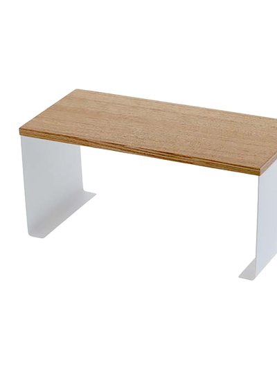 Yamazaki Home Stackable Countertop Shelf - Two Sizes - Steel + Wood product
