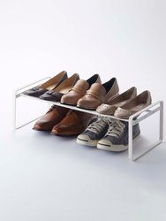 Stackable Shoe Rack (7" H) - Steel - White