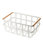 Storage Basket - Two Sizes - Steel + Wood