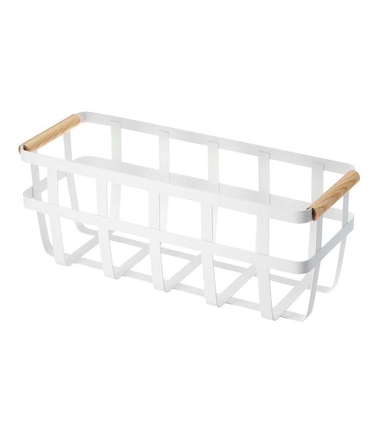 Storage Basket - Two Sizes - Steel + Wood