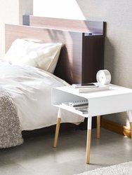 Storage Table - Two Sizes - Steel + Wood - White