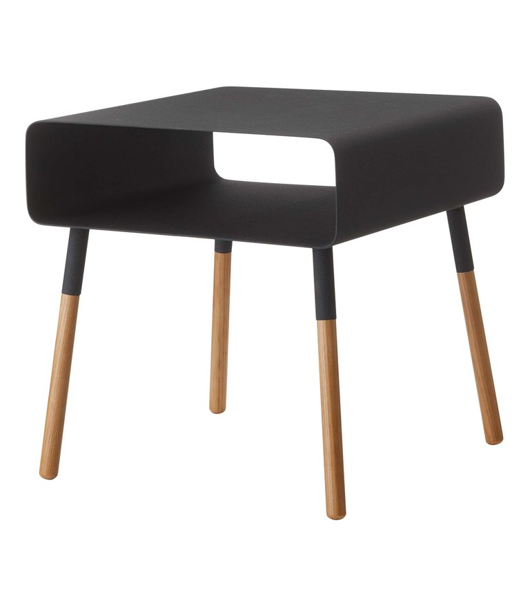 Storage Table - Two Sizes - Steel + Wood - Black