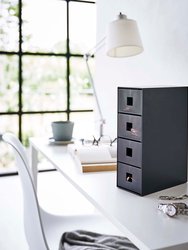 Storage Tower With Drawers - Black