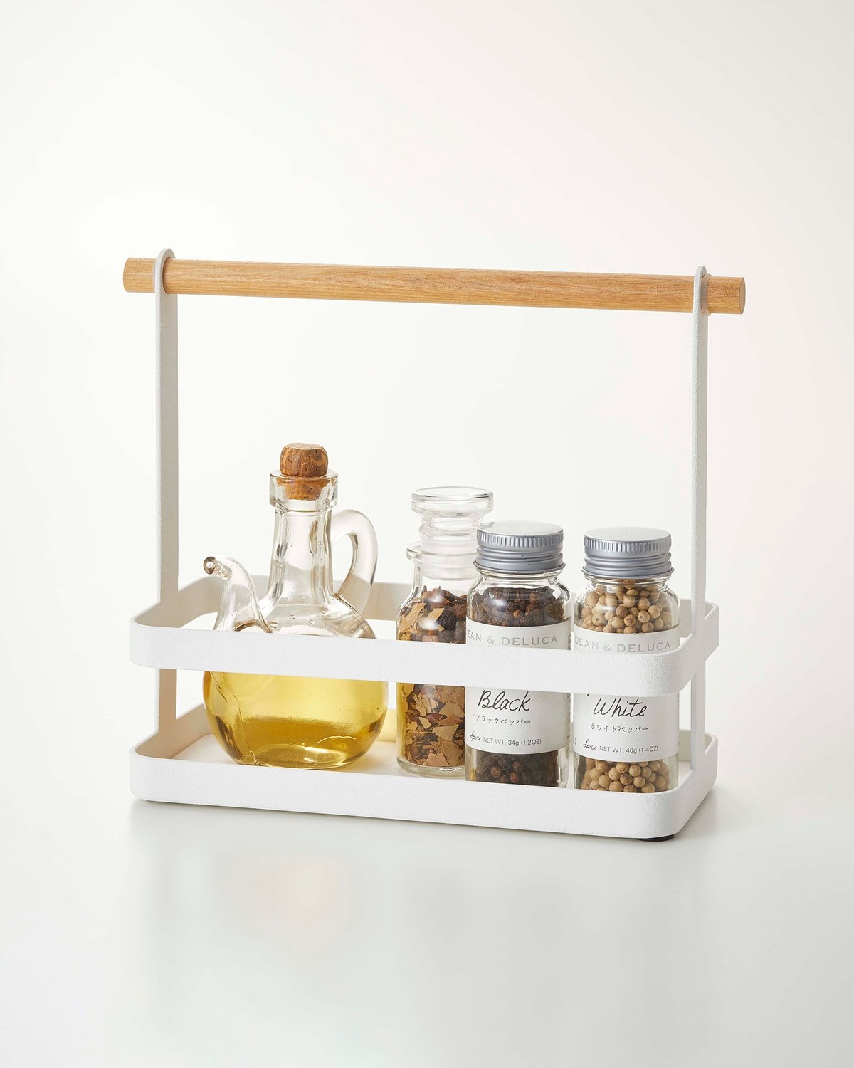 Yamazaki Home Tabletop Storage Caddy - Steel + Wood