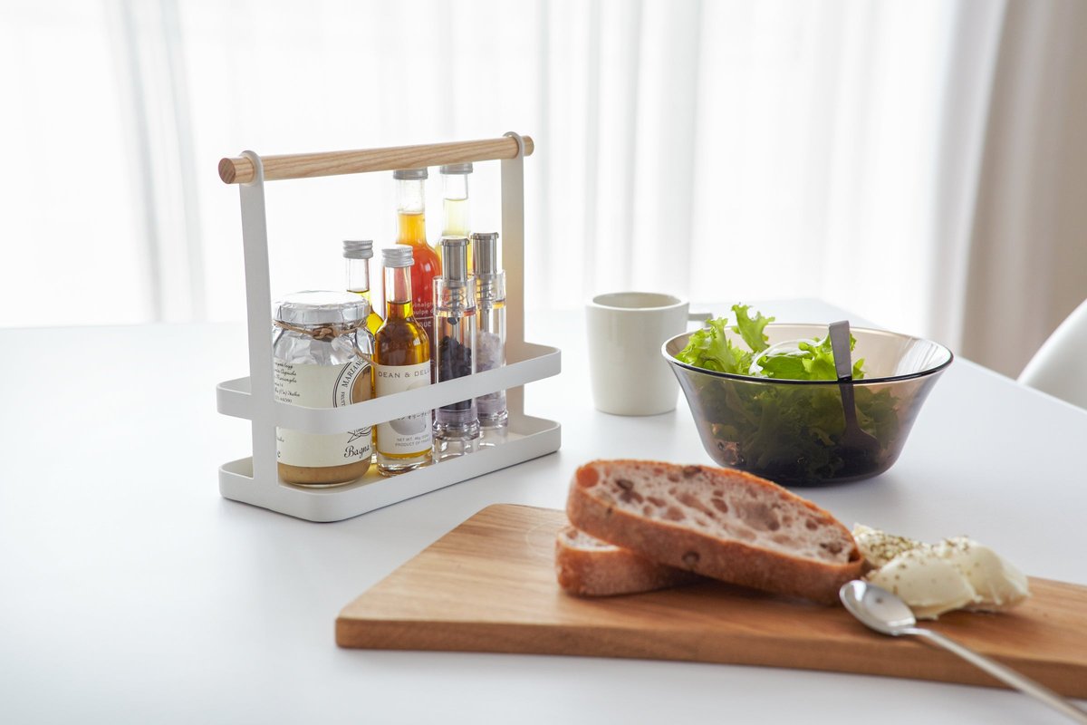 Yamazaki Home Tabletop Storage Caddy Steel Wood Verishop