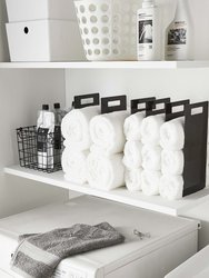Towel Storage Organizer - Steel - Black
