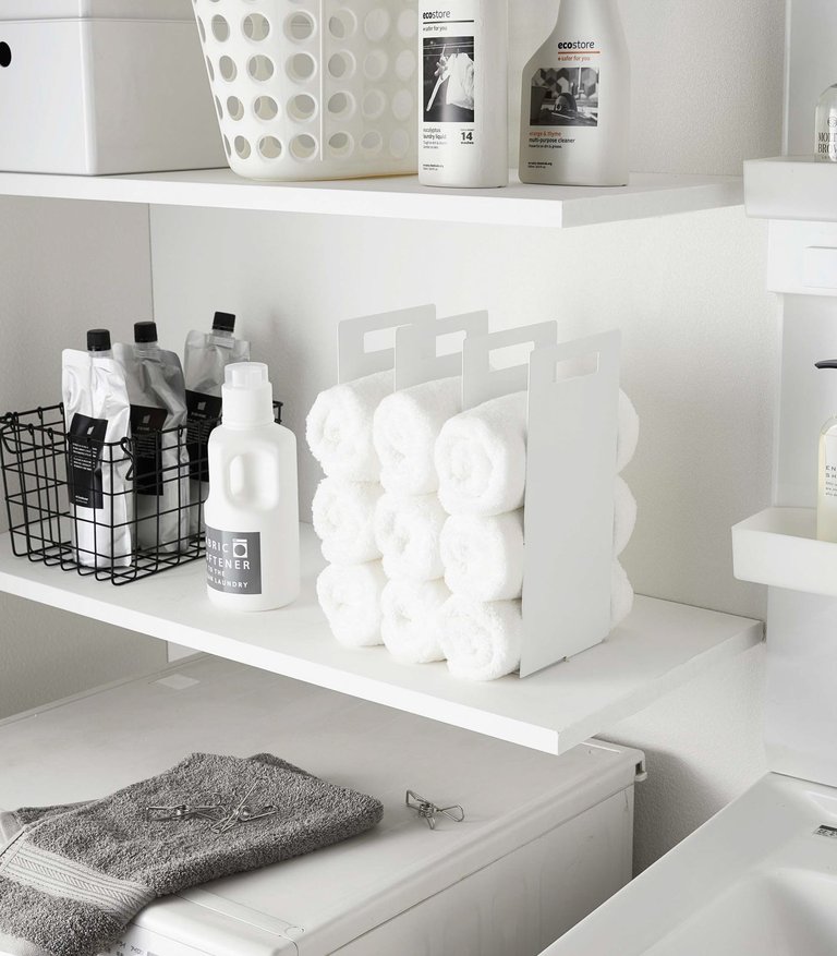 Towel Storage Organizer - Steel - White