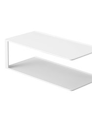 Two-Tier Cabinet Organizer - Steel - White