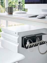 Under-Desk Cable Organizer - Steel - Black