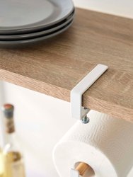 Undershelf Paper Towel Holder - Steel And Wood