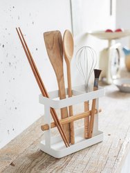 Utensil Holder - Steel And Wood