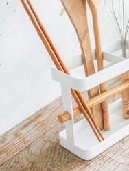 Utensil Holder - Steel And Wood