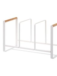 Vertical Plate Organizer - Steel + Wood