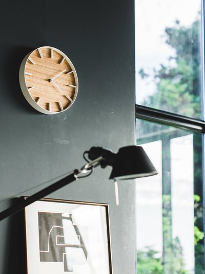 Yamazaki Home Wall Clock - Steel And Wood product