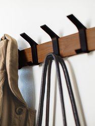 Wall-Mounted Coat Rack - Steel And Wood