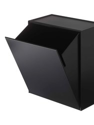 Wall-Mounted Storage Or Trash Bin - Black