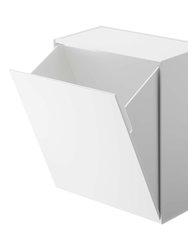 Wall-Mounted Storage Or Trash Bin - White