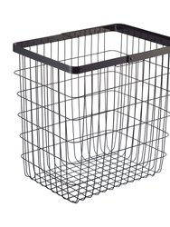 Wire Basket, 15" H - Steel - Black